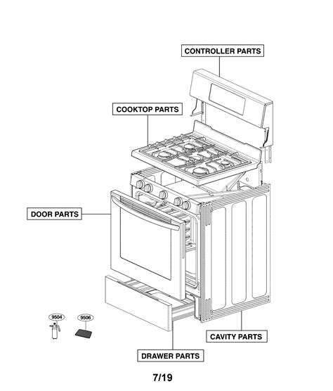 lg gas range lrg3081st parts